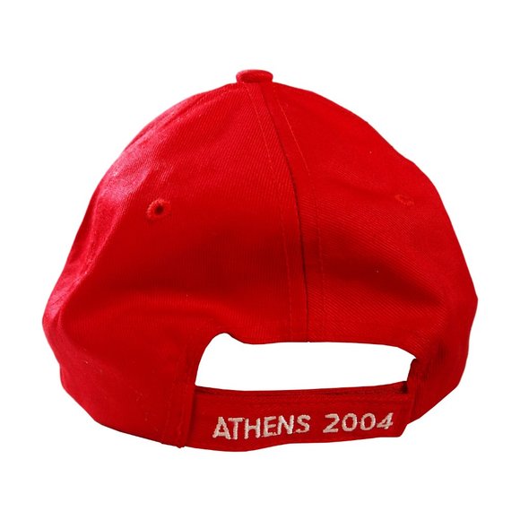 Athens 2004 Olympics Bright Red Baseball Cap Official Olympics Merch, Like New - Picture 4 of 4